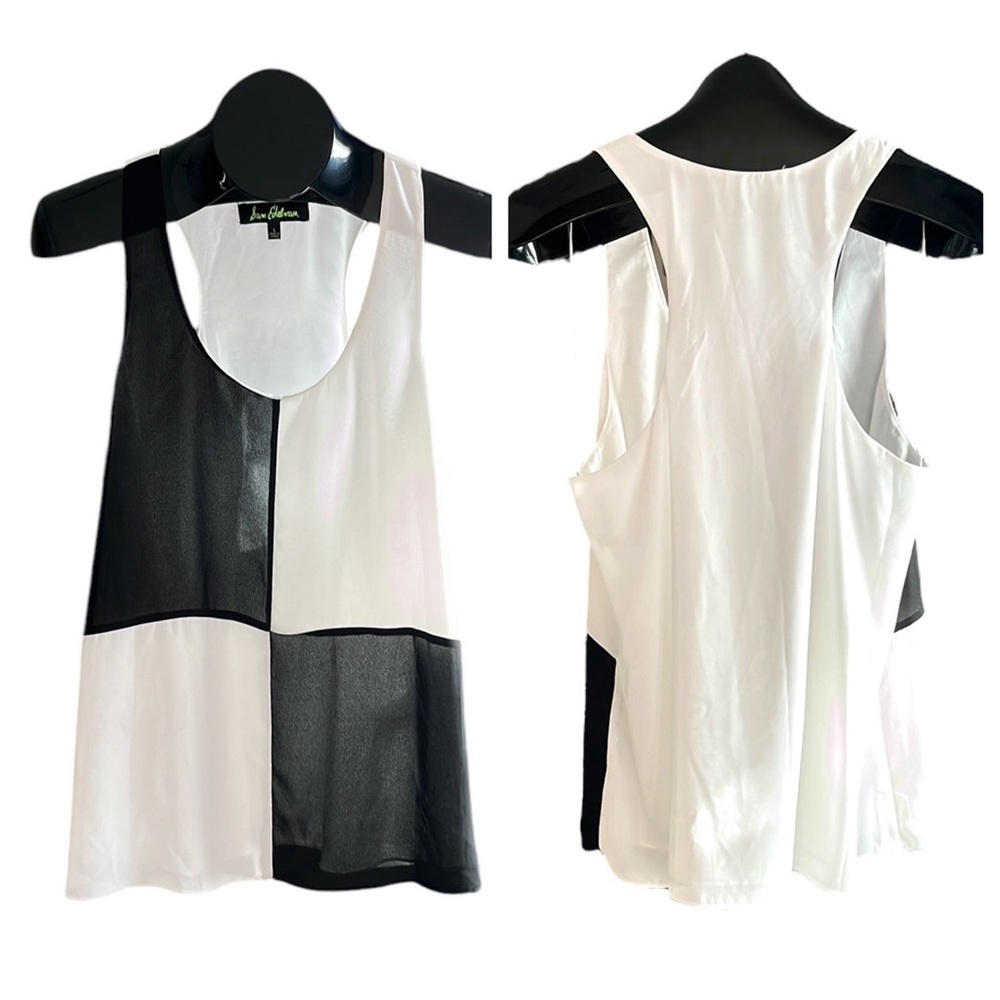 Sam Edelman Women's Fabric Color Block Razor Back Tank - Picture 3 of 9